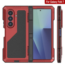 Cargar imagen en el visor de la galería, Case de metal Galaxy Z Fold7, cubierta de armadura de grado militar de servicio pesado cuerpo duro [rojo]
