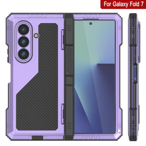 Case de metal Galaxy Z Fold7, cubierta de armadura de grado militar de servicio pesado cuerpo duro [púrpura]
