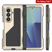 Cargar imagen en el visor de la galería, Case de metal Galaxy Z Fold7, cubierta de armadura de grado militar de alta resistencia Cuerpo completo Hard [oro]
