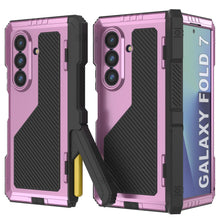 Cargar imagen en el visor de la galería, Case de metal Galaxy Z Fold7, cubierta de armadura de grado militar de servicio pesado cuerpo duro [rosa]
