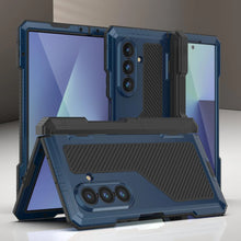 Cargar imagen en el visor de la galería, Case de metal Galaxy Z Fold7, cubierta de armadura de grado militar de servicio pesado cuerpo duro [azul]
