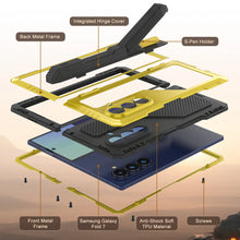 Cargar imagen en el visor de la galería, Case de metal Galaxy Z Fold7, cubierta de armadura de grado militar de servicio pesado cuerpo duro [neón]
