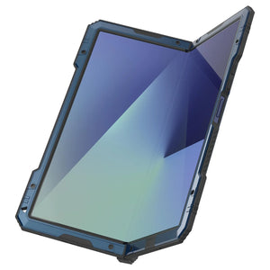 Case de metal Galaxy Z Fold7, cubierta de armadura de grado militar de servicio pesado cuerpo duro [azul]
