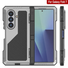 Cargar imagen en el visor de la galería, Case de metal Galaxy Z Fold7, cubierta de armadura de grado militar de servicio pesado cuerpo duro [plata]
