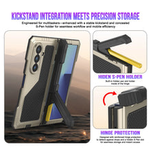 Cargar imagen en el visor de la galería, Case de metal Galaxy Z Fold7, cubierta de armadura de grado militar de alta resistencia Cuerpo completo Hard [oro]
