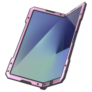 Case de metal Galaxy Z Fold7, cubierta de armadura de grado militar de servicio pesado cuerpo duro [rosa]