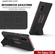 Load image into Gallery viewer, Punkcase Galaxy S20 Case With Screen Protector, Holster Belt Clip [Black] 
