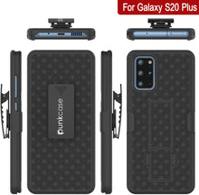 Cargar imagen en el visor de la galería, Punkcase Galaxy S20+ Plus Case With Screen Protector, Holster Belt Clip [Black] 
