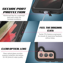 Cargar imagen en el visor de la galería, Galaxy S21+ Plus Water/Shockproof [Extreme Series] With Screen Protector Case [Black] (Color in image: Pink)
