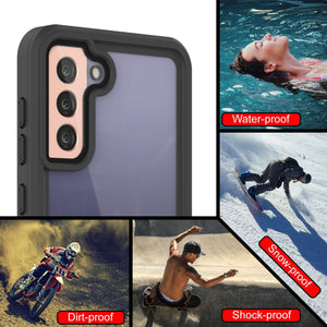 Galaxy S21+ Plus Water/Shockproof [Extreme Series] Screen Protector Case [Light Green] (Color in image: Red)