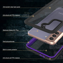 Cargar imagen en el visor de la galería, Galaxy S21+ Plus Water/Shockproof [Extreme Series] Slim Screen Protector Case [Purple] (Color in image: Black)
