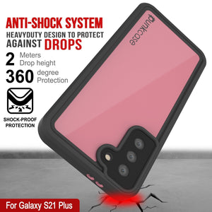 Galaxy S22+ Plus Waterproof Case PunkCase StudStar Pink Thin 6.6ft Underwater IP68 Shock/Snow Proof (Color in image: black)