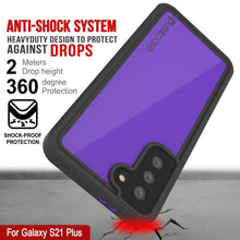 Cargar imagen en el visor de la galería, Galaxy S22+ Plus Waterproof Case PunkCase StudStar Purple Thin 6.6ft Underwater IP68 Shock/Snow Proof (Color in image: pink)

