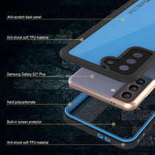 Cargar imagen en el visor de la galería, Galaxy S22+ Plus Waterproof Case PunkCase StudStar Light Blue Thin 6.6ft Underwater IP68 ShockProof (Color in image: teal)
