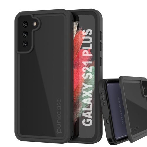 Galaxy S22+ Plus Waterproof Case PunkCase StudStar Black Thin 6.6ft Underwater IP68 Shock/Snow Proof (Color in image: black)
