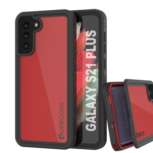 Galaxy S22+ Plus Waterproof Case PunkCase StudStar Red Thin 6.6ft Underwater IP68 Shock/Snow Proof (Color in image: red)