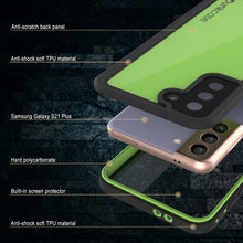 Cargar imagen en el visor de la galería, Galaxy S22+ Plus Waterproof Case PunkCase StudStar Light Green Thin 6.6ft Underwater IP68 ShockProof (Color in image: teal)
