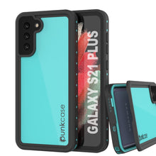 Cargar imagen en el visor de la galería, Galaxy S22+ Plus Waterproof Case PunkCase StudStar Teal Thin 6.6ft Underwater IP68 Shock/Snow Proof (Color in image: teal)
