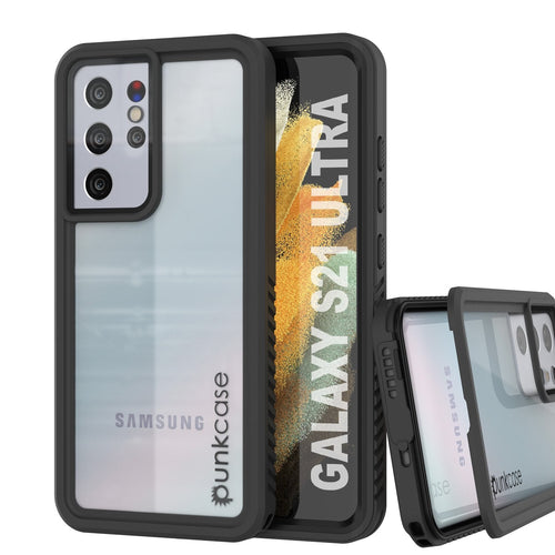 Galaxy S21 Ultra Water/Shockproof [Extreme Series] With Screen Protector Case [Black] (Color in image: Black)