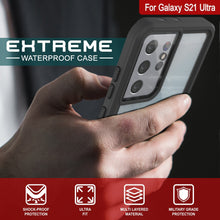 Cargar imagen en el visor de la galería, Galaxy S21 Ultra Water/Shockproof [Extreme Series] With Screen Protector Case [Black] (Color in image: Light Green)
