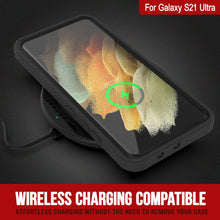 Cargar imagen en el visor de la galería, Galaxy S21 Ultra Water/Shockproof [Extreme Series] With Screen Protector Case [Black] (Color in image: Red)
