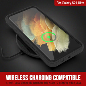 Galaxy S21 Ultra Water/Shockproof [Extreme Series] With Screen Protector Case [Black] (Color in image: Red)
