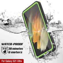 Cargar imagen en el visor de la galería, Galaxy S21 Ultra Water/Shockproof [Extreme Series] Screen Protector Case [Light Green] (Color in image: Black)
