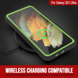 Galaxy S21 Ultra Water/Shockproof [Extreme Series] Screen Protector Case [Light Green] (Color in image: Purple)