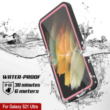 Cargar imagen en el visor de la galería, Galaxy S21 Ultra Water/Shock/Snowproof [Extreme Series] Slim Screen Protector Case [Pink] (Color in image: Light blue)
