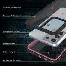 Cargar imagen en el visor de la galería, Galaxy S21 Ultra Water/Shock/Snowproof [Extreme Series] Slim Screen Protector Case [Pink] (Color in image: Black)
