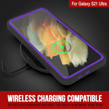 Cargar imagen en el visor de la galería, Galaxy S21 Ultra Water/Shockproof [Extreme Series] Slim Screen Protector Case [Purple] (Color in image: Red)
