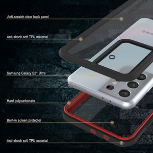 Galaxy S21 Ultra Water/Shock/Snowproof [Extreme Series] Slim Screen Protector Case [Red] (Color in image: Light Green)