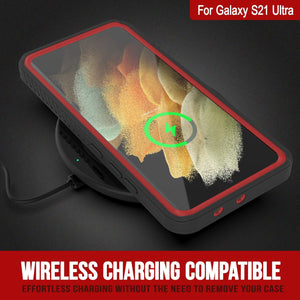 Galaxy S21 Ultra Water/Shock/Snowproof [Extreme Series] Slim Screen Protector Case [Red] (Color in image: Teal)