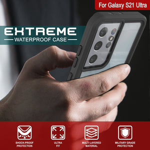 Galaxy S21 Ultra Water/Shock/Snowproof [Extreme Series]  Screen Protector Case [Teal] (Color in image: Light Green)