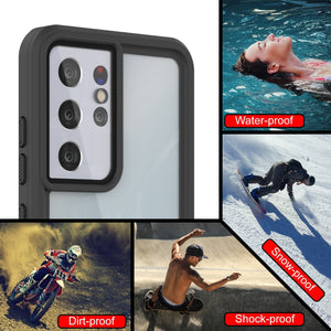 Galaxy S21 Ultra Water/Shock/Snowproof [Extreme Series]  Screen Protector Case [Teal] (Color in image: White)