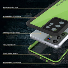 Cargar imagen en el visor de la galería, Galaxy S21 Ultra Waterproof Case PunkCase StudStar Light Green Thin 6.6ft Underwater IP68 ShockProof (Color in image: teal)
