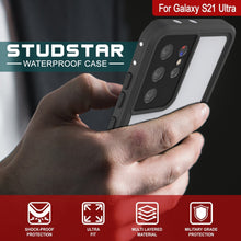 Cargar imagen en el visor de la galería, Galaxy S22 Ultra Waterproof Case, Punkcase StudStar White Thin 6.6ft Underwater IP68 Shock/Snow Proof (Color in image: light blue)
