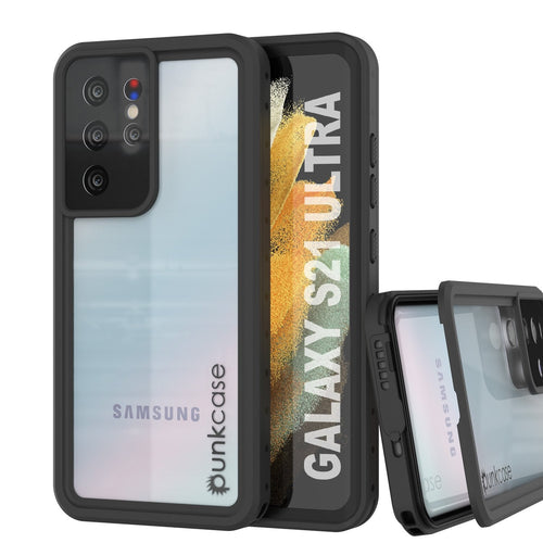 Galaxy S21 Ultra Waterproof Case PunkCase StudStar Clear Thin 6.6ft Underwater IP68 Shock/Snow Proof (Color in image: Clear)