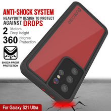 Cargar imagen en el visor de la galería, Galaxy S22 Ultra Waterproof Case PunkCase StudStar Red Thin 6.6ft Underwater IP68 Shock/Snow Proof (Color in image: pink)
