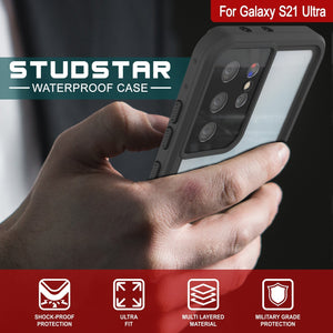 Galaxy S22 Ultra Waterproof Case PunkCase StudStar Clear Thin 6.6ft Underwater IP68 Shock/Snow Proof (Color in image: teal)