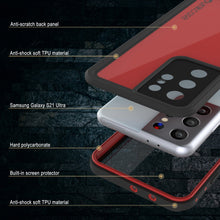 Cargar imagen en el visor de la galería, Galaxy S22 Ultra Waterproof Case PunkCase StudStar Red Thin 6.6ft Underwater IP68 Shock/Snow Proof (Color in image: teal)
