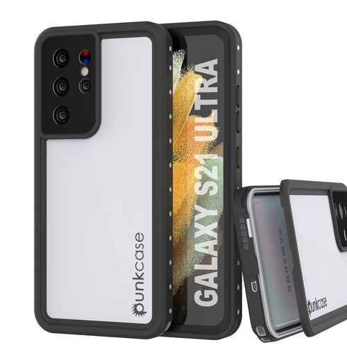 Galaxy S22 Ultra Waterproof Case, Punkcase StudStar White Thin 6.6ft Underwater IP68 Shock/Snow Proof (Color in image: white)