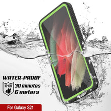 Cargar imagen en el visor de la galería, Galaxy S21 Water/Shockproof [Extreme Series] Screen Protector Case [Light Green] (Color in image: Black)
