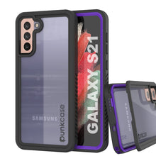 Cargar imagen en el visor de la galería, Galaxy S21 Water/Shockproof [Extreme Series] Slim Screen Protector Case [Purple] (Color in image: Purple)
