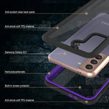 Cargar imagen en el visor de la galería, Galaxy S21 Water/Shockproof [Extreme Series] Slim Screen Protector Case [Purple] (Color in image: Black)
