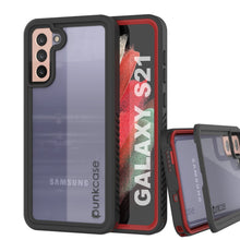 Cargar imagen en el visor de la galería, Galaxy S21 Water/Shock/Snowproof [Extreme Series] Slim Screen Protector Case [Red] (Color in image: Red)
