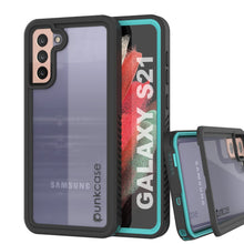 Cargar imagen en el visor de la galería, Galaxy S21 Water/Shock/Snowproof [Extreme Series]  Screen Protector Case [Teal] (Color in image: Teal)
