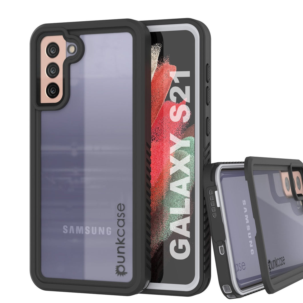 Galaxy S21 Water/Shock/Snow/dirt proof [Extreme Series] Punkcase Slim Case [White] (Color in image: White)