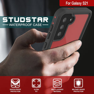 Galaxy S22 Waterproof Case PunkCase StudStar Red Thin 6.6ft Underwater IP68 Shock/Snow Proof (Color in image: light blue)