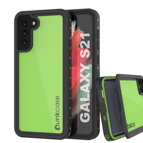 Galaxy S22 Waterproof Case PunkCase StudStar Light Green Thin 6.6ft Underwater IP68 ShockProof (Color in image: light green)